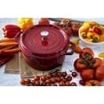 thumbnail image 6 of STAUB Cast Iron Dutch Oven 4-qt Round Cocotte, Made in France, Serves 3-4, Cherry Cherry Round Cocotte, 6 of 7