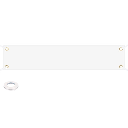 Uxcell Large White Blank Banner and Signs 1.97 x 9.84 Feet, 1 Set Sublimation Banners