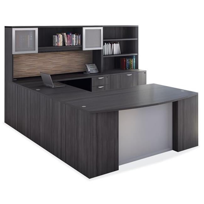 Office Source OS22VCG Coastal Gray U Shaped Desk Unit