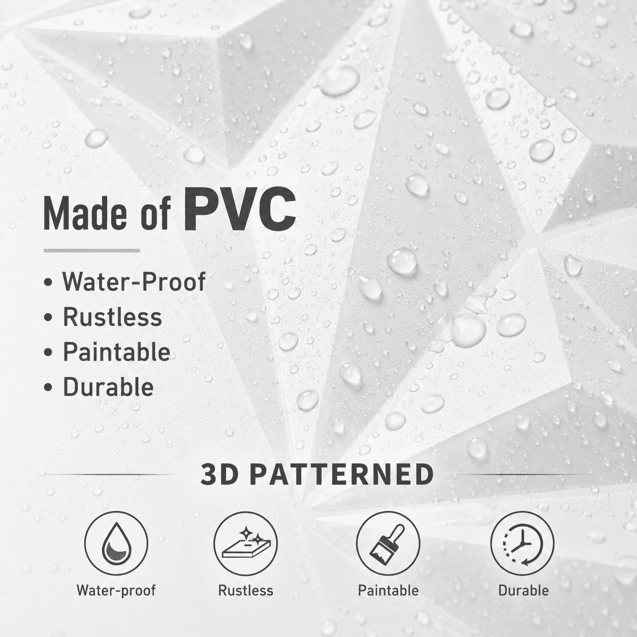 33 pcs 11.81''x11.81''  3D Wall Panel Diamond for Interior Home Decor,PVC  Wall Coverings, Wall Decor PVC Panel,White