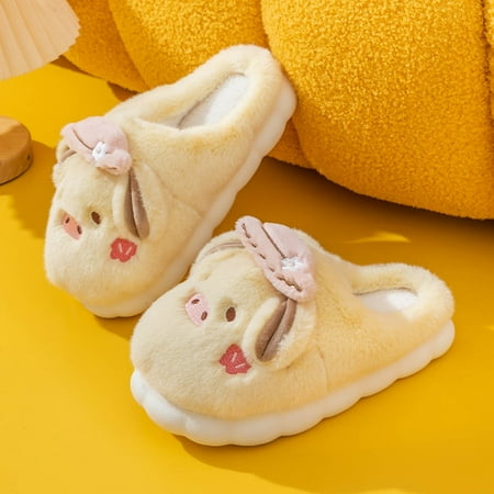 

Womens Couples Cotton Slippers Autumn Winter Home Warm Shoes Plus Velvet Thick Bottom Cartoon Pig Cotton Slippers Fancy Slippers for Women New Designs Cute Slippers for Women Fuzzy Slippers for Women