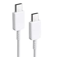 thumbnail image 2 of Cable tipo C a tipo C, cable de datos tipo C flexible de carga rápida PD para Android para teléfono Note 10, 3,3 pies, color blanco, 2 of 12