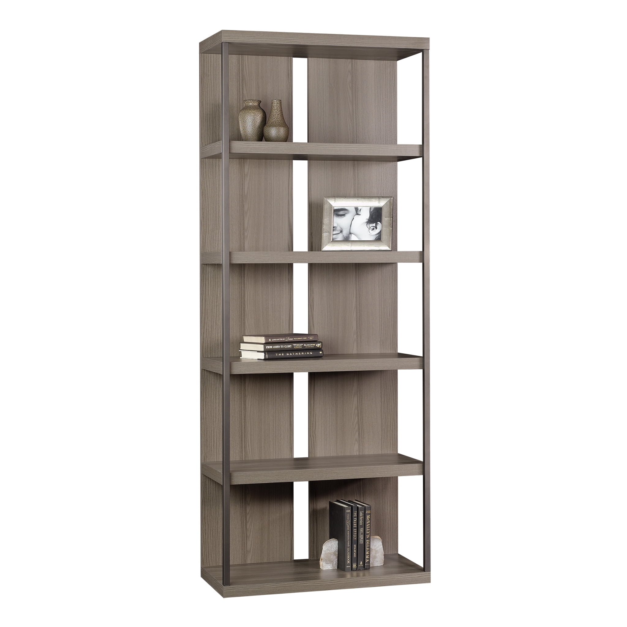 Sauder Woodworking International Lux Bookcase, Diamond Ash Finish