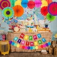 thumbnail image 4 of Widget,Set Party Decorations Birthday Banner Set Favors Banner Paper Happy Birthday Banner Balls Paper Pompoms Party Favors Banner Supplies Party Favors 28pcs Happy Birthday Banner Paper Fans, 4 of 6