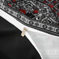 thumbnail image 4 of Erosebridal Gothic Moth Duvet Cover Set, Bohemian Aztec Mandala Bedding Full, Black Gray Red, Black Reversible 3 Pieces, 1 Duvet Cover and 2 Pillowcases (No Comforter), 4 of 6