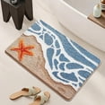 thumbnail image 4 of BZPIZ Cute Ocean Bathroom Rugs, Non Slip Super Absorbent Beach Bathroom Rug Quick Dry Bath Mat for Shower Floor, Kitchen Decor, 4 of 6