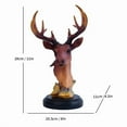 thumbnail image 2 of Hometravel Deer Figurine Desk Ornament, Resin Craft Wealth Attraction Decor, Elegant Office Decoration for Desktop and Shelf Display, 2 of 5