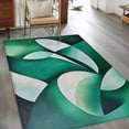 thumbnail image 2 of Abstract Stitching Area&nbsp;Rug 2.7x5ft Green White Gradient Stripe Non-Slip&nbsp;Washable Square&nbsp;Rugs Soft Felt Indoor Floor Mat for Bedroom Kitchen Living Room Bathroom, 2 of 9