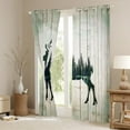 thumbnail image 3 of Manfei Jungle Deer Elk Black Out Curtains for Adult, Rustic Lodge Cabin Curtains Pack of 2 (42x63 Each), Woodland Wildlife Bedroom Curtains, Curtains and Drapes Home Decor, 3 of 6
