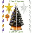 thumbnail image 2 of 24" Hand Painted Ceramic Halloween Tree, Pre-Lit Decoration with 148 Multi-Color Lights, Jack-O-Lantern and Star Toppers, 2 of 7