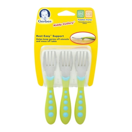 Gerber Kiddy Cutlery Toddler Forks - 3 CT
