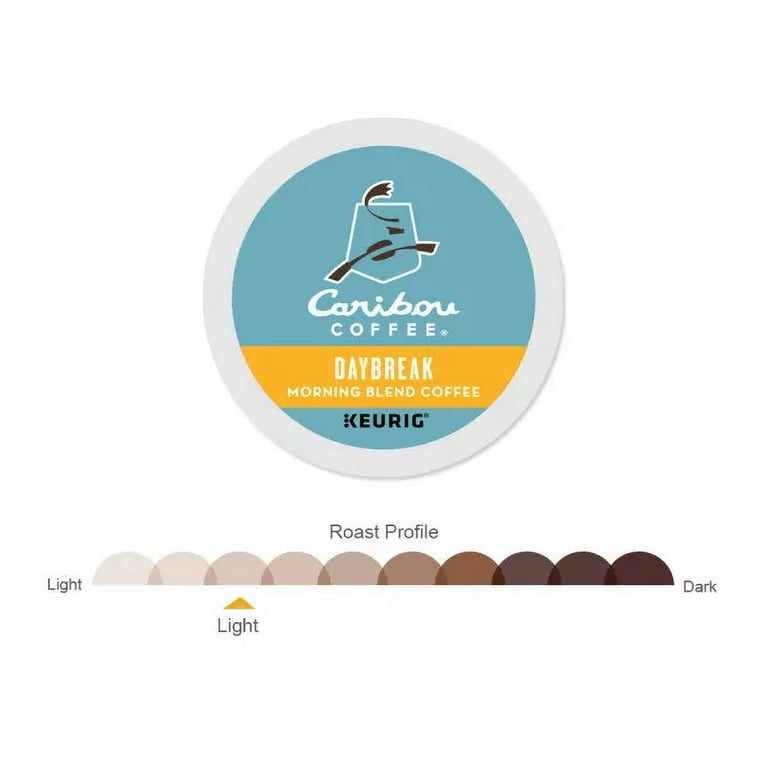 Caribou Coffee Daybreak Morning Blend, 96 K-Cups, Light Roast - Walmart.com