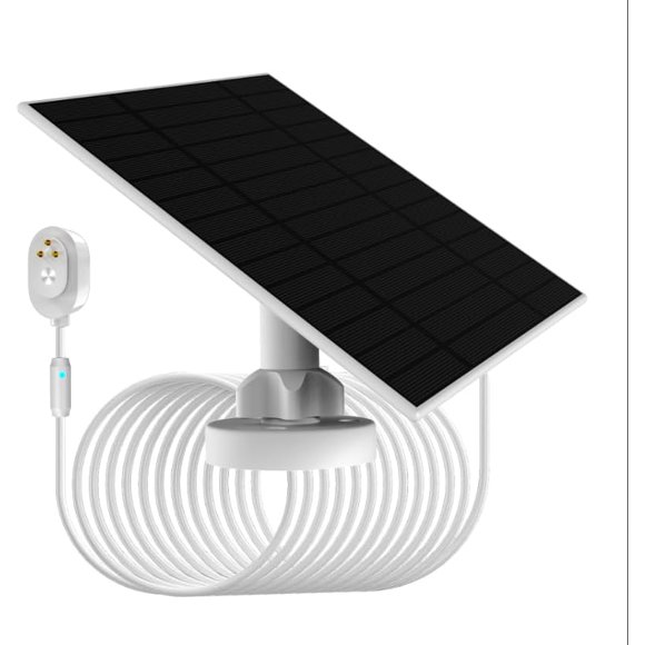 6w Solar Panel Compatible with Arlo Pro 5S 2K, Pro 4, Pro 3, Floodlight, Ultra 2, Ultra, and Go 2 Cameras, Weather Resistant, Easy InstallIP66 Waterproof4m Charging Cable (1 Packed)