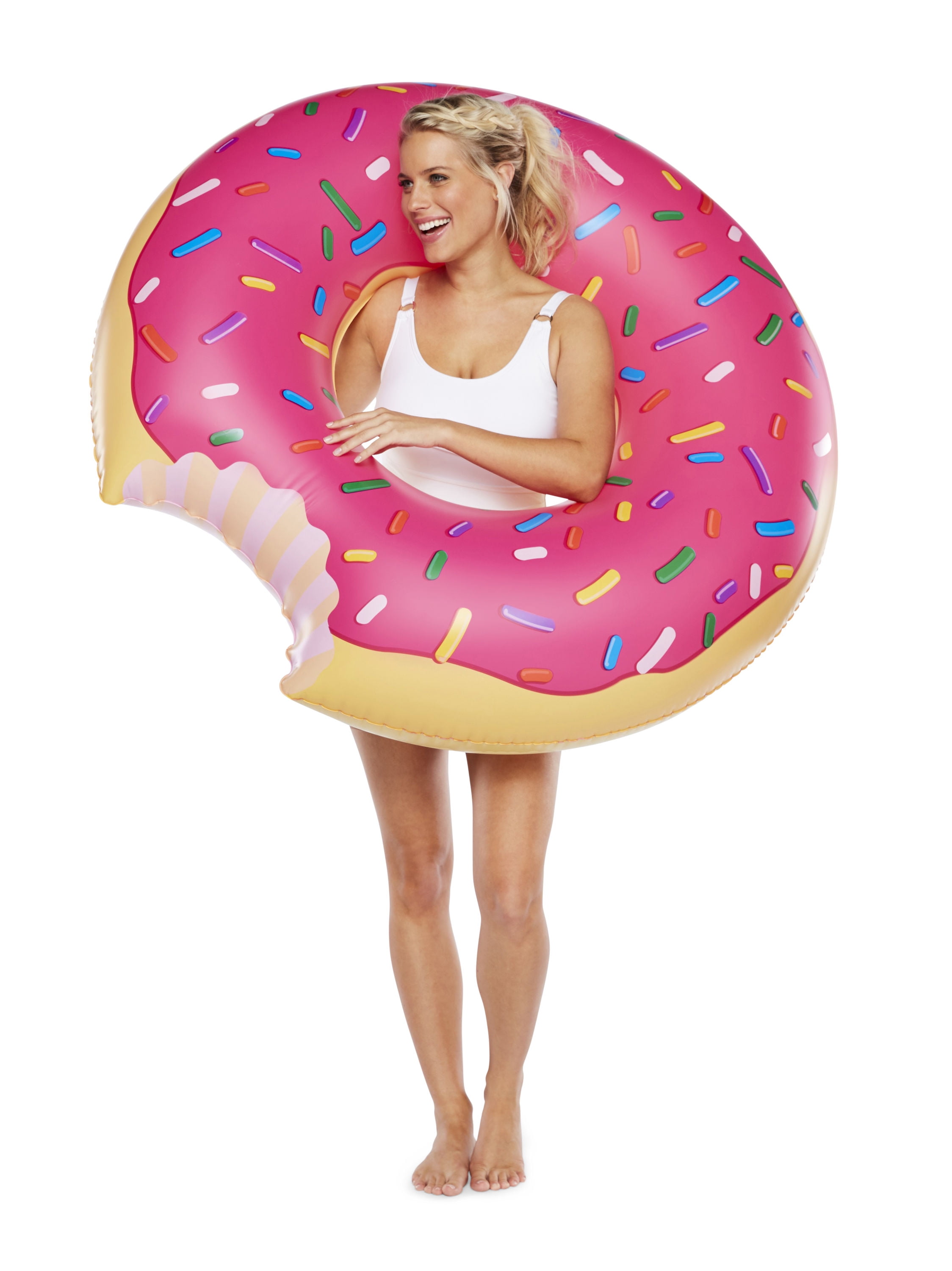 BigMouthToys Gigantic 4-Foot Donut Pool Float Strawberry Frosted with Sprinkles BM1516 for sale online 