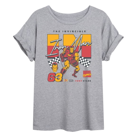 Iron Man - The Invincible - Juniors Oversized Graphic T-Shirt