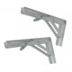 thumbnail image 3 of 2 soportes de estante plegables para ahorrar espacio, de metal. Blanco 12 pulgadas, 3 of 8