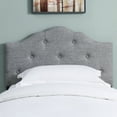 thumbnail image 2 of Koby Home Upholstered Headboard Solid Wood Modern Style Twin Size Gray, 2 of 2