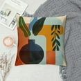thumbnail image 2 of FUMJ  Boho Abstract Nature Plant Leaf Decorative Throw Pillow Cover Bohemian Botanical Geometry Modern Art Porch Patio Home Decor, Minimalist Aesthetic Vase Sofa Couch Cushion Case, 2 of 5