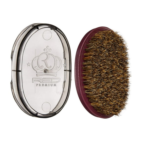 Red Premium Pocket Wave Bow Wow Curved Palm Brush (Soft)