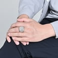 thumbnail image 6 of Flydeer Rings for Men Titanium Steel Hip Hop Iced Out Rings Men Rings Cross Rings Bling Religious Jewelry Size 12, 6 of 6