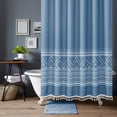 MKLZ Blue Bathroom Shower Curtain, Waterproof Cloth Bath Curtains Set - Walmart.com