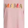 thumbnail image 4 of Positivitees Women's Fall Graphic Tee, Long Sleeve T-Shirt Leopard Mama, Sizes S-3XL, 4 of 5