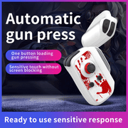 Wireless One-hand Gamepad Controller for PUBG Game Assistant Joystick Trigger Button for Mobile Phone-White