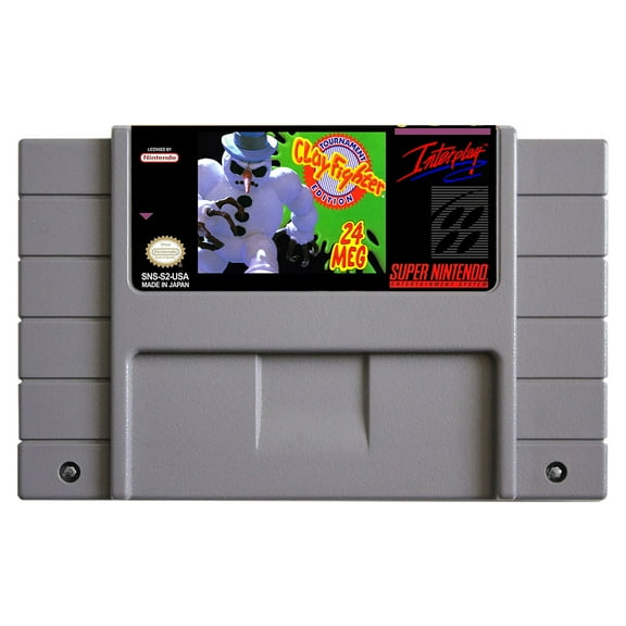 SNES Games Cartridge Clay Fighter
