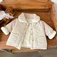 thumbnail image 4 of Chaquetas y abrigos casuales de manga larga sin capucha para niños, otoño e invierno, de manga larga, con cuello a cuadros, bordado de osito de peluche, chaqueta de manga larga con botones, abrigo de, 4 of 8