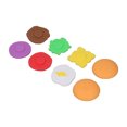 thumbnail image 1 of Hamburger Toy, Silicone Baby Chew Toy Tear  Detachable Hand Eye Coordination Reliable  for Early Learning, 1 of 8