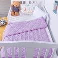 thumbnail image 4 of Ultra Soft Microfiber Toddler Comforter - Down Alternative Lightweight Crib Quilted Blanket, 39" x 47", Light Purple, Ntbay, 4 of 5