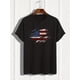 thumbnail image 3 of Camiseta con estampado de la bandera estadounidense patriótica para hombre, estilo casual, corte regular, con estampado geométrico, ideal para todas las estaciones, ropa de moda para adultos., 3 of 6