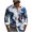 Blue, variant on Stamzod Men's Shirts Turndown Long Sleeve Plaid Button Down Shirt Men Dressy Casual Work Shirt Plus Size Clothes Black Q XXL