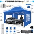 thumbnail image 4 of COBIZI 10x15 Pop Up Canopy Tent Heavy Duty with 4 Sidewalls Tents for Parties Outdoor Canopy Event Tent Wedding with Roller Bag,Upgraded UV 50+ , Thick Hexagonal Legs, blue, 4 of 8