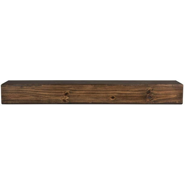 Mantels Direct Dakota 60 Inch Pine Wood Fireplace Mantel Shelf Mocha
