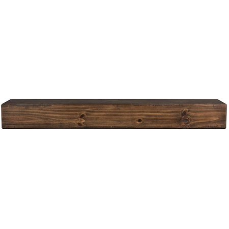

Mantels Direct Dakota 60 Inch Pine Wood Fireplace Mantel Shelf - Mocha