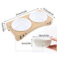 thumbnail image 2 of CNCEST 400 ml Double Ceramic Bowl Dog and Cat Feeder, Black Chin Prevention, Food Plate, Pet Bowl, 2 of 9