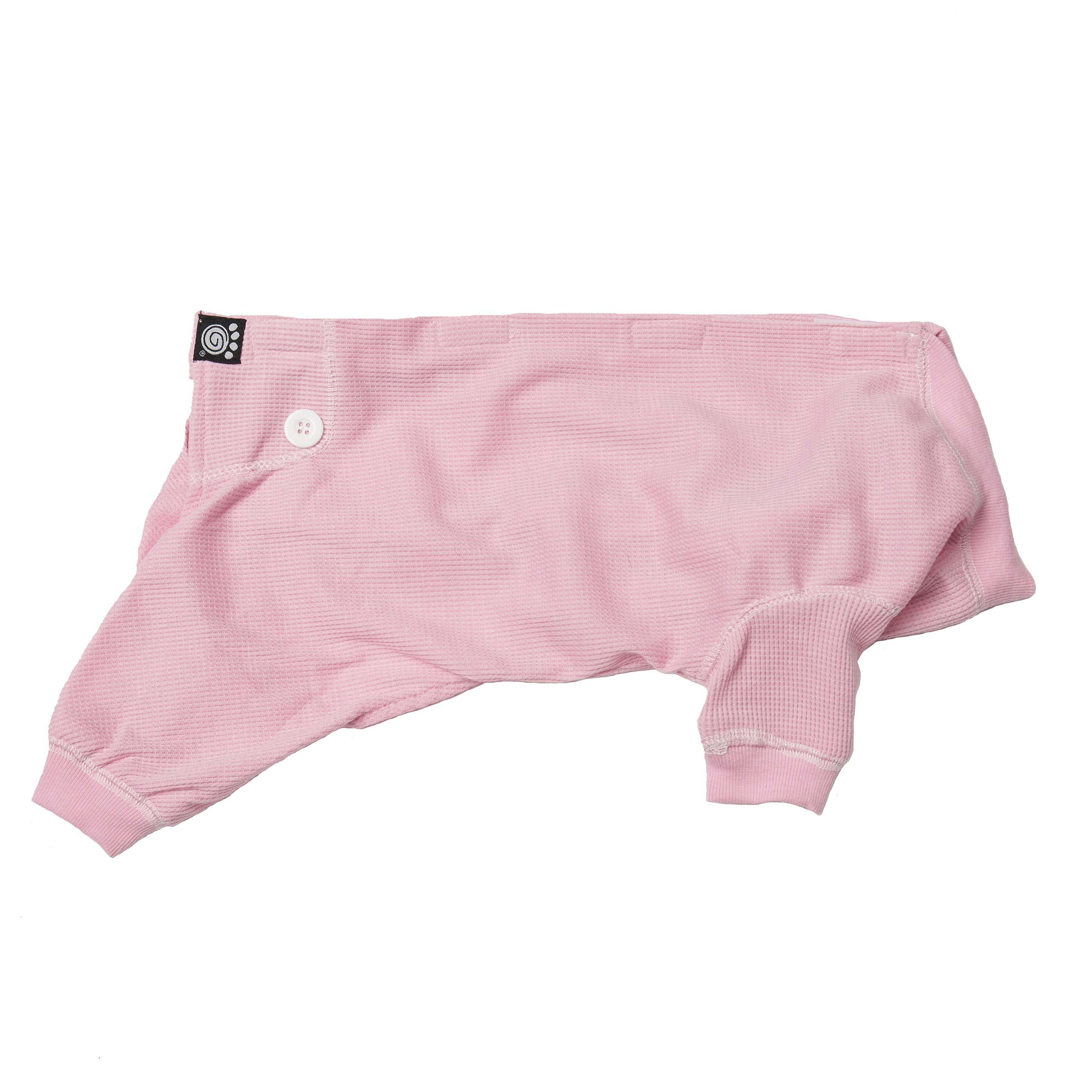 PetRageous Designs Cotton Waffle Dog Pajama, Pink, S