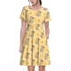 thumbnail image 1 of Easygdp mouse and cheese para Vestido Transpirable de Mujer, Vestido Suelto de Manga Corta con Pliegues y Bolsillos para el Verano, 1 of 6