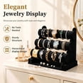 thumbnail image 2 of PinkSheep 3 Tier Jewelry Organizer Stand Bangle Bracelet Necklace Storage Holder Stand for Display, Black, 2 of 10