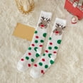 thumbnail image 6 of Gumesh Women's Fuzzy Christmas Socks , Thick Fleece Non-Slip Grip Bottom, Holiday Themed Crew Socks for Winter & Fall, 6 of 6