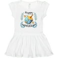 thumbnail image 3 of Inktastic Happy Hanukkah Dreidel and Laurels Girls Baby Dress, 3 of 5