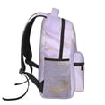 thumbnail image 3 of Easygdp Lavender Glitter Foil Stripes Mochila Ergonómica Versátil para Laptop - Múltiples Bolsillos, Correas Ajustables, Unisex para Escuela, Viajes y Actividades al Aire Libre-One Size, 3 of 5