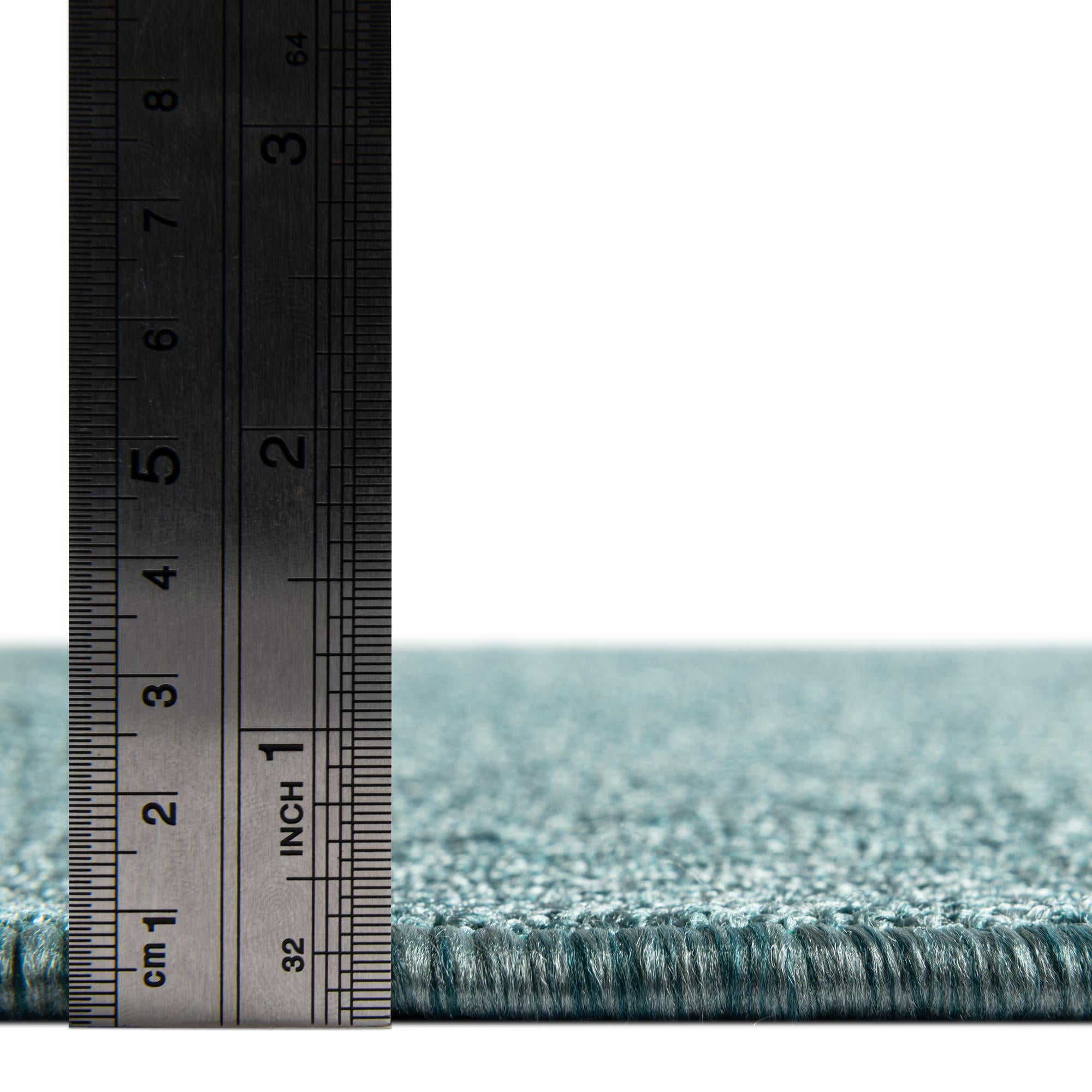 Unique Loom Everyday Solid Collection Area Rug - Mono (5' 3" x 8' Rectangle Aquamarine Blue)