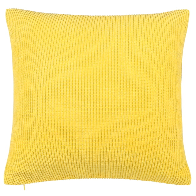 Unique Bargains Soft Corduroy Corn Striped Decorative Throw Pillow Cover