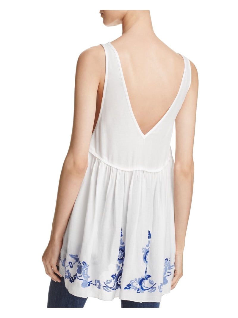 Free People Aida Embroidered Slip Tunic - Ivory