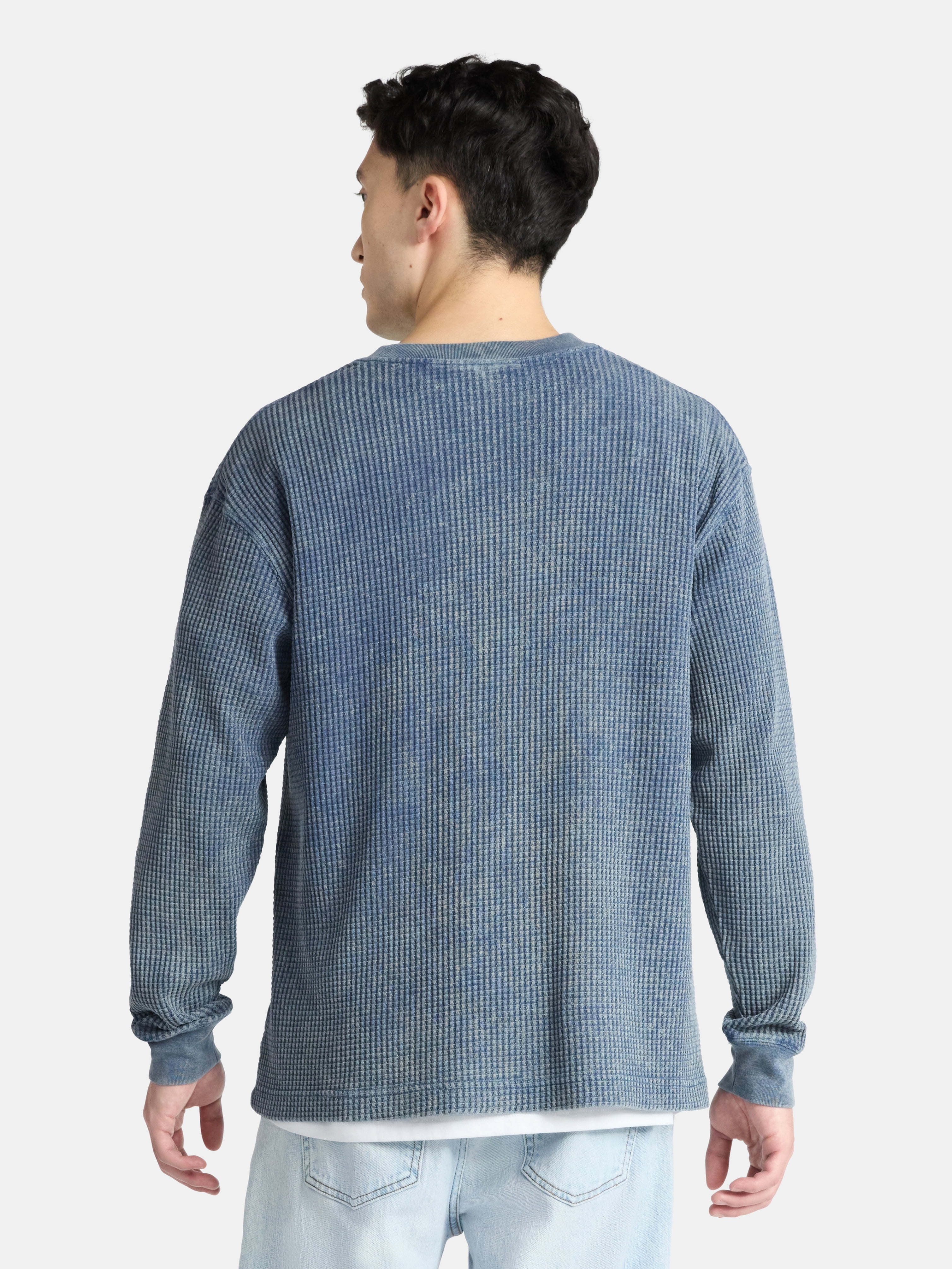 No Boundaries Thermal Tee with Long Sleeves, Men's & Big Men's