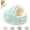 Green, variant on 2026 New Plush Hooded Cat Bed, 27.5In Round Plush Fluffy Hooded Cat Beds, Washable Faux Fur Enclosed Nest, Cozy Pod for Indoor Cats or Small Dogs