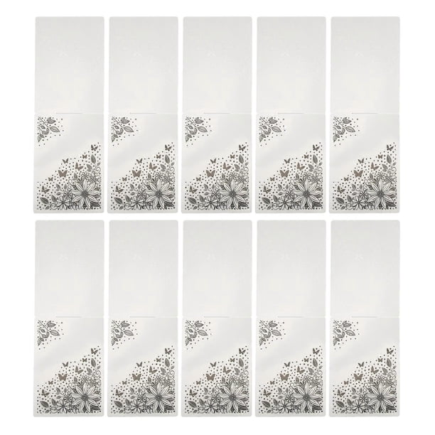 10Pcs Plastic Embossing Folder Multipurpose Delicate for Card Making Scrapbooking Art Craft Supplies EM286