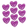 thumbnail image 2 of GUOOL 4x10Pcs Wicker Rattan Heart Shaped Balls Home Christmas Tree Hanging Ornaments Purple, 2 of 9